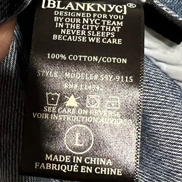 Blank NYC Traffic Jam Denim Jacket Raw Hemline - Picture 6 of 7